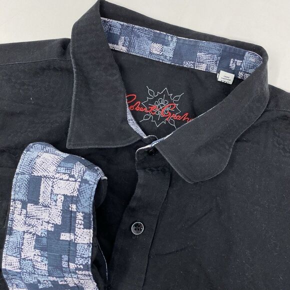 Robert Graham Other - Robert Graham Men's 3XL Cotton Classic Fit Black‎ Flip Cuff Long Sleeve Shirt